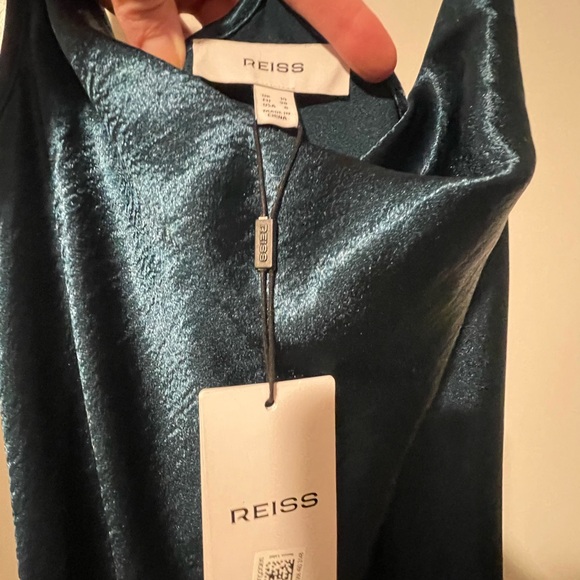 Reiss Deep Emerald Satin Slip Dress - Picture 6 of 6